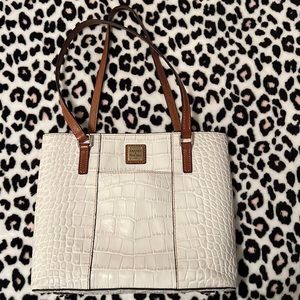 White Dooney & Bourke Crocodile Print Lexington